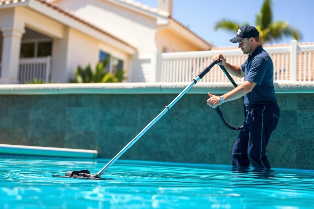 Limpeza e manutenção de piscinas